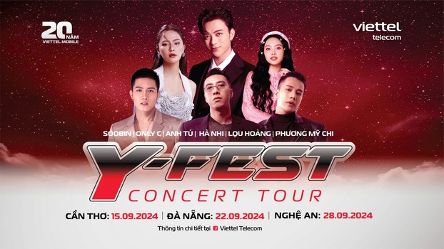 Y-Fest Concert Tour 2024 có sự góp mặt của các ngôi sao ca nhạc đang là thần tượng trong giới trẻ