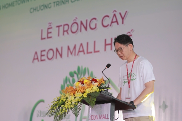 Ông Isobe Daisuke, Giám đốc phụ trách thị trường nước ngoài, Công ty Cổ phần AEON MALL phát biểu tại sự kiện