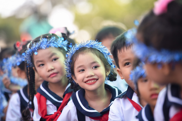 Năm học mới bắt đầu với nhiều nụ cười với các em học sinh trường tiểu học Bảo Thạnh 