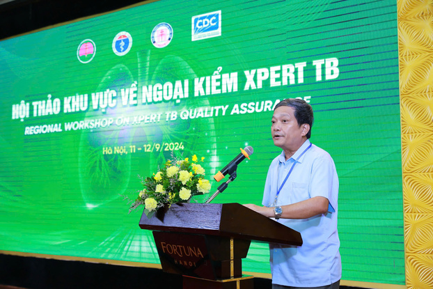 TS.BSCC. Đinh Văn Lượng – Giám đốc Bệnh viện Phổi Trung ương, Trưởng Ban điều hành Chương trình Chống lao Quốc gia nhấn mạnh vai trò của ngoại kiểm XPERT TB.