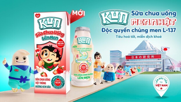 Sản phẩm có đa dạng hương vị thơm ngon, dễ uống như dâu, cam, vải, việt quất, có đường cũng như bao bì hộp và chai mang đến cho các bé nhiều sự lựa chọn.