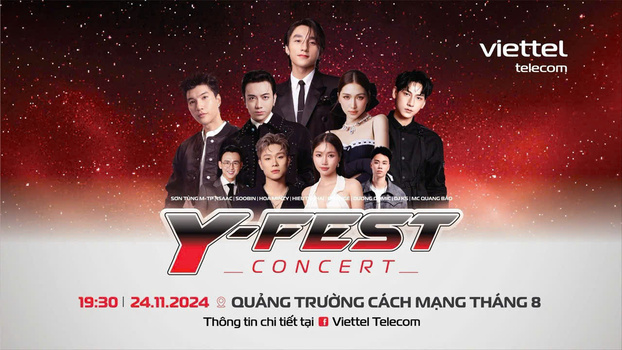 Dàn Line-up khủng của Viettel Y-Fest 2024 hứa hẹn tạo nên bữa tiệc âm nhạc mãn nhãn giữa bầu trời Thủ đô.