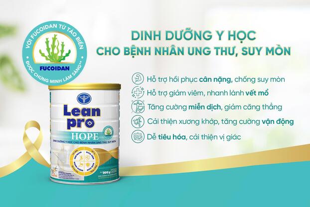 Leanpro Hope - Giải pháp Dinh dưỡng Y học 5 tác động cho người bệnh ung thư.