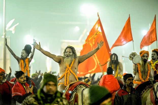 Lễ hội thu hút nhiều thánh đạo nhân Hindu khắp Ấn Độ. (Ảnh: Getty Images)