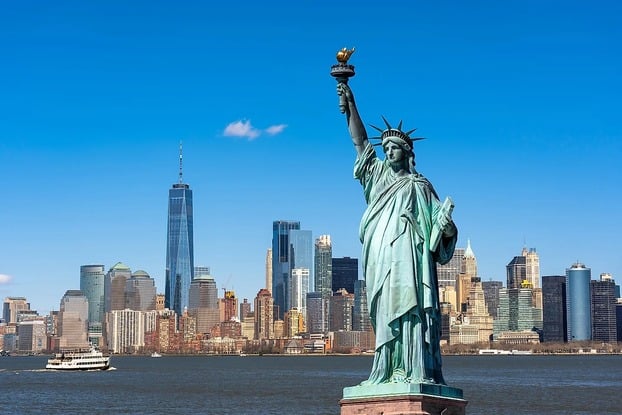 Tượng Nữ thần Tự do ở New York, Mỹ. (Ảnh: Shutterstock)