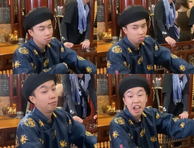 “Ông hoàng biểu cảm” Long Vũ phụng phịu khi phải “tăng ca” ghi hình.