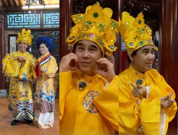 “Giao diện” Hoàng thượng nhưng “hệ điều hành” siêu nhí nhảnh, Quyền Linh tranh thủ học cách thả tim để sẵn sàng giao lưu cùng bà con địa phương.