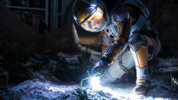 The Martian (2015) được khen ngợi nhờ tính chính xác về khoa học, một phần nhờ NASA cố vấn. Ảnh: Giles Keyte/AP Photo/picture alliance
