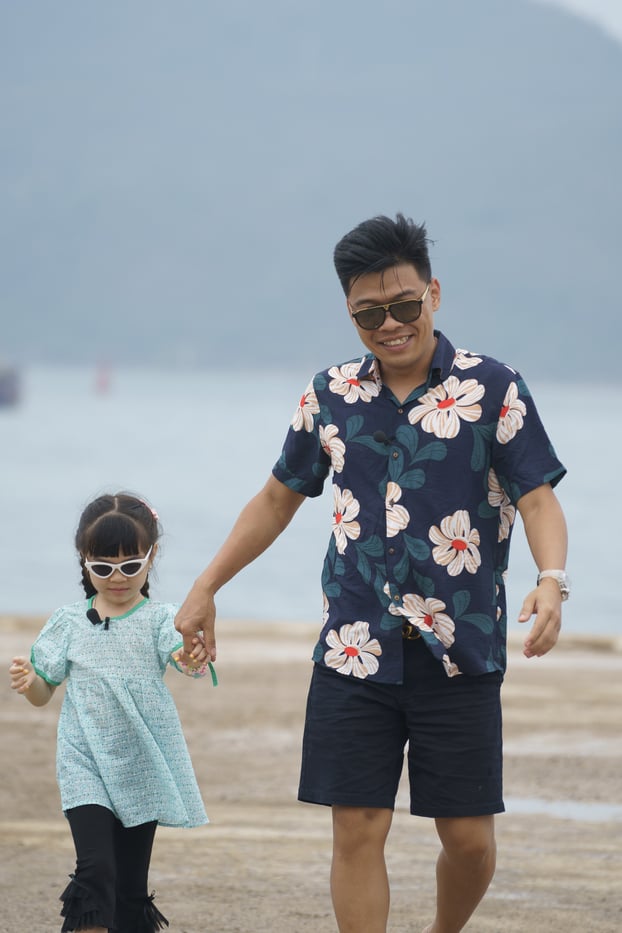 Diễn viên Trung Ruồi và con gái 4 tuổi - bé Dứa.