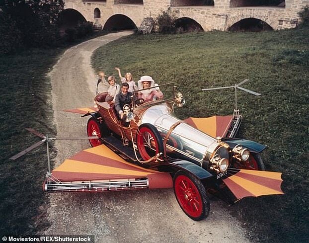 Trong bộ phim kinh điển Chitty Chitty Bang Bang, chiếc xe cùng tên có cánh gập giúp nó bay lên trời.