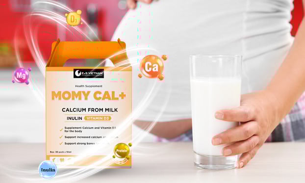Momy Cal+ chứa thành phần canxi từ sữa nên mẹ có thể sử dụng dễ dàng mà không lo mùi vị