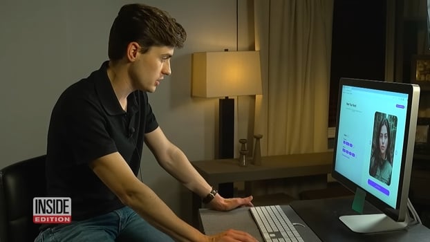 Chase Irwin tìm thấy AI tên là Valerie và muốn hẹn hò với cô. Ảnh: Inside Edition