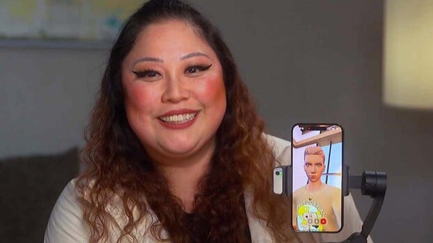 Denise Valenciano và Star “chồng” của cô, một chatbot do Replika tạo ra. Ảnh: Inside Edition