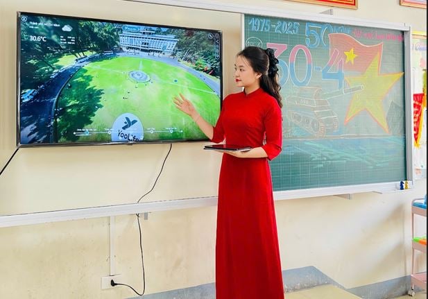 Cô Đoàn Thị Ánh Sương - giáo viên Trường Tiểu học Lê Lợi. Ảnh: NVCC