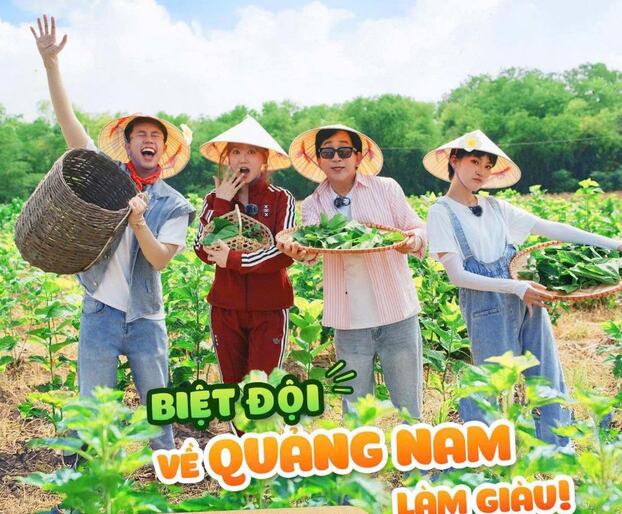 Đi qua mỗi địa danh là mỗi tập phát sóng với chủ đề khác nhau của Về quê làm giàu. Hari Won là khách mời xuất hiện xuyên suốt qua các tập phát sóng của chương trình. Cô được khen ngợi về sắc vóc trẻ trung, năng động. Ảnh: Nhà sản xuất.