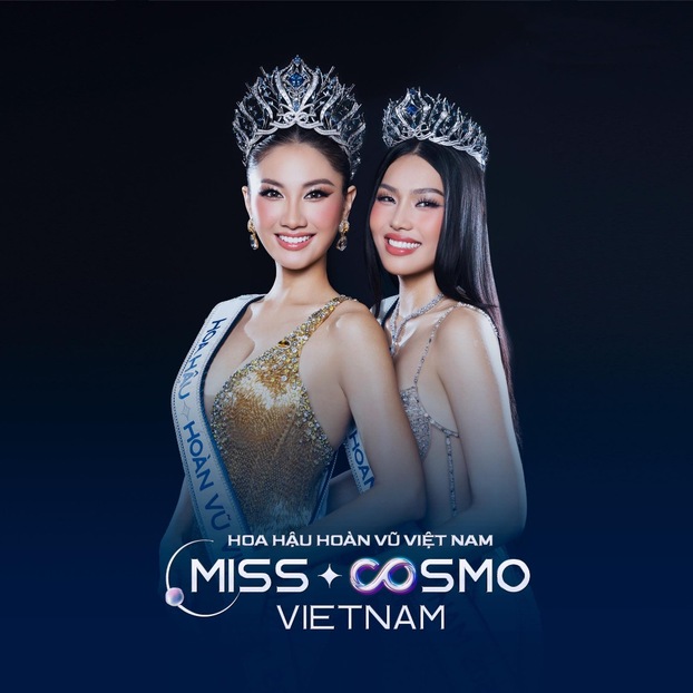 Hoa Hậu Hoàn Vũ Việt Nam - Miss Cosmo Vietnam 2025 - Nguyễn Hoàng Phương Linh (bên trái) và Á Hậu Hoàn Vũ Việt Nam - Runner-up Miss Cosmo Vietnam 2025 Đỗ Cẩm Ly. Ảnh: BTC