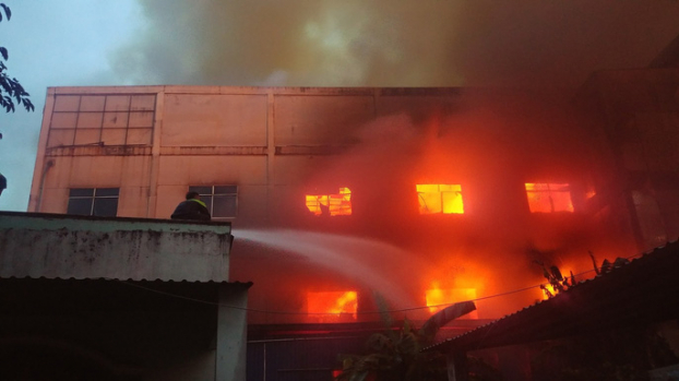 Vụ cháy tại công ty sản xuất đồ gỗ lớn ở Bình Dương: Tất cả đồ gỗ đã thành tro 0