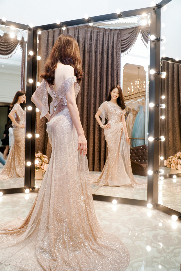 Á hậu Phương Nga xinh đẹp đi thử trang phục dự thi Miss Grand International 2018 1