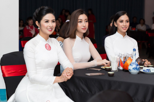 Hoa hậu Trần Tiểu Vy đẹp dịu dàng đọ sắc cùng đàn chị Ngọc Hân và Đỗ Mỹ Linh 6