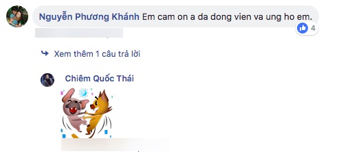   Nguyễn Phương Khánh gửi lời cảm ơn đến bác sĩ Chiêm Quốc Thái  