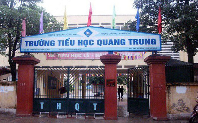    Trường tiểu học Quang Trung nơi xảy ra vu cô giáo sai học sinh tát bạn  