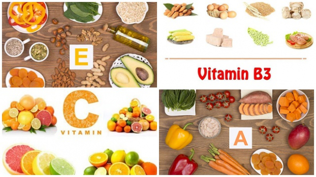   Lời khuyên từ các chuyên gia da liễu, chuyên gia dinh dưỡng là nên ăn các nhóm thực phẩm có chứa vitamin A, E, C, B3, B5.  