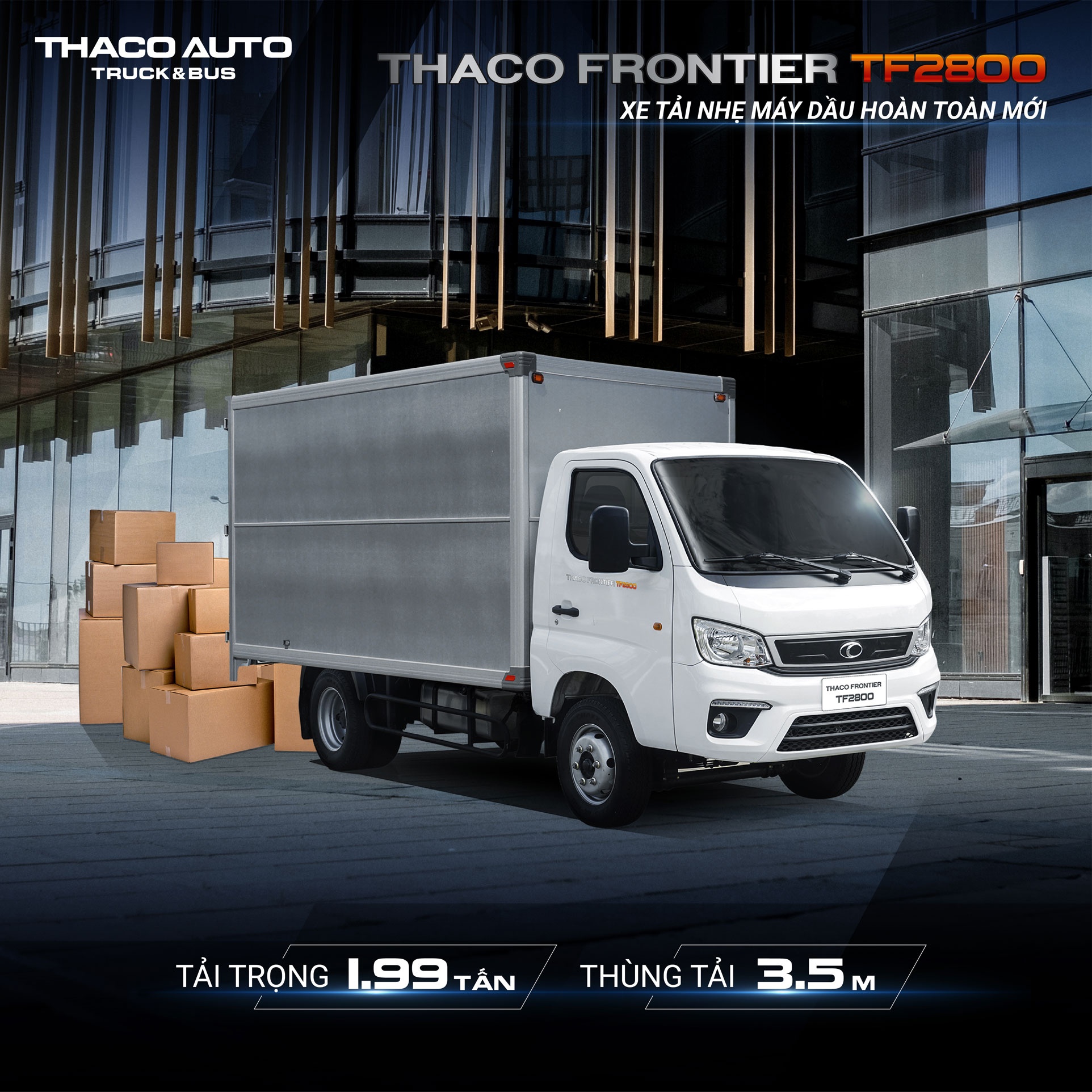 Thaco Frontier TF2800 - Xe tải nhẹ máy dầu hoàn toàn mới - ảnh 1