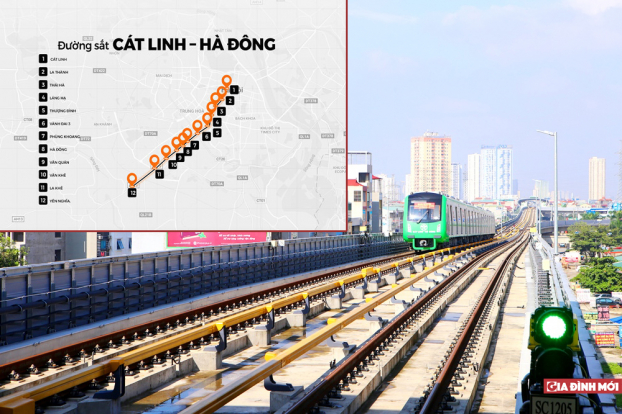 Lộ trình tuyến đường sắt đô thị Cát Linh - Hà Đông đi qua những địa điểm nào? 0
