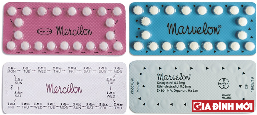   Hai loại thuốc tránh thai Marvelon và Mercilon có hàm lượng estrogen khác nhau và được bác sĩ chỉ định trong các trường hợp khác nhau  