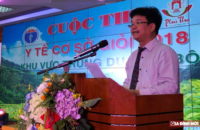   Thứ trưởng Bộ Y tế Phạm Lê Tuấn phát biểu khai mạc cuộc thi  