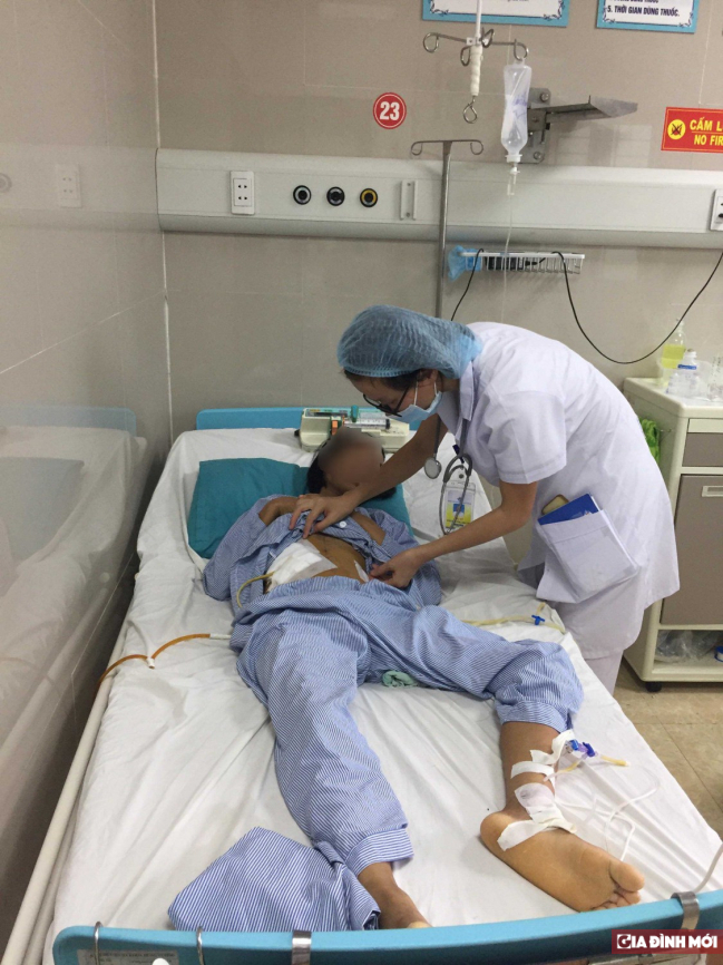   Bệnh nhân đang được điều trị tích cực tại Bệnh viện đa khoa Hùng Vương  