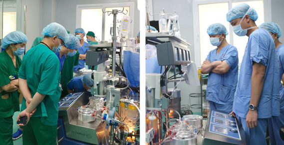   Máy tim phổi nhân tạo được trang bị để tiến tới thực hiện các ca ghép phổi và phẫu thuật phức tạp  