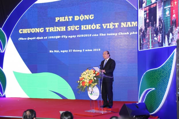   Thủ tướng Chính phủ Nguyễn Xuân Phúc phát động, kêu gọi toàn dân thực hiện chương trình Sức khoẻ Việt Nam.  