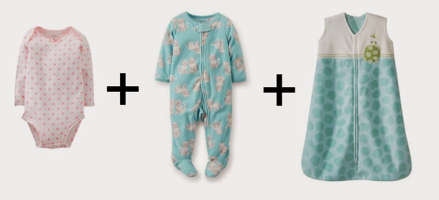 Những trang phục mẹ có thể tham khảo để giữ ấm bụng cho bé khi hoặc động và khi đi ngủ.