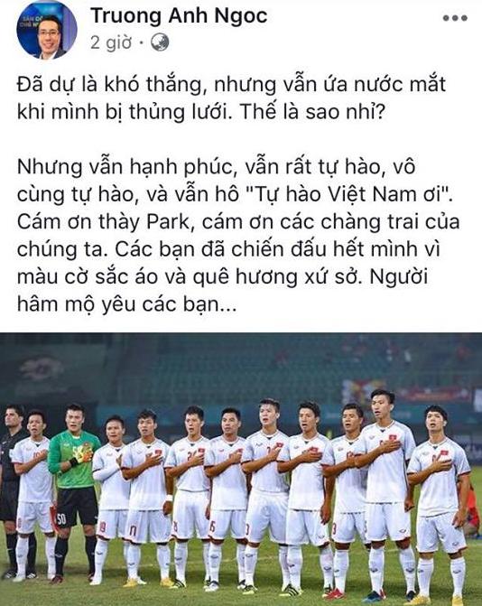 Loạt sao động viên các cầu thủ Olympic Việt Nam: Có thể buồn, nhưng hi vọng và hạnh phúc 6