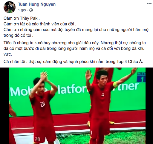 Dù thua, hàng triệu trái tim vẫn gửi lời cảm ơn Olympic Việt Nam và ông Park Hang Seo 1