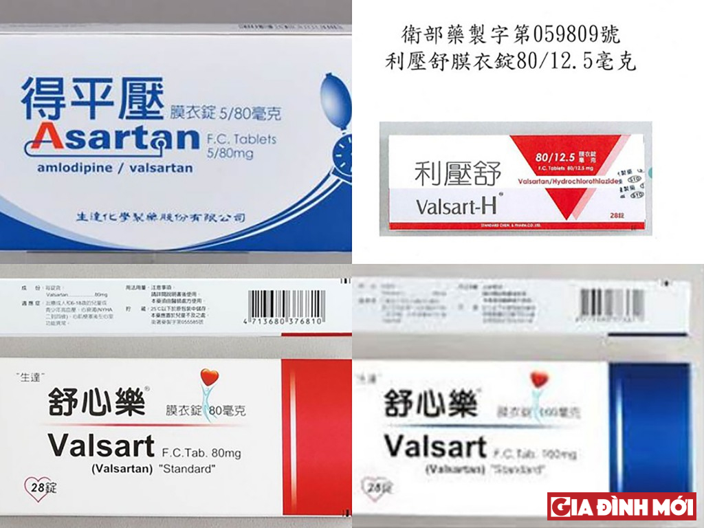 Một số thuốc Valsartan bị thu hồi ở thị trường Trung Quốc.