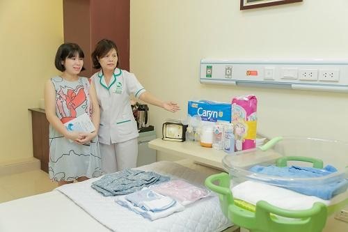   Tại bệnh viện ĐKQT Thu Cúc, mọi vật dụng cho mẹ và bé trong thời gian lưu viện đã được chuẩn bị đầy đủ, chu đáo  