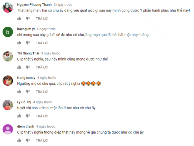   Nhiều bạn đọc đã bày tỏ cảm xúc sau khi xem MV của chú Hoàng, cô Thi  