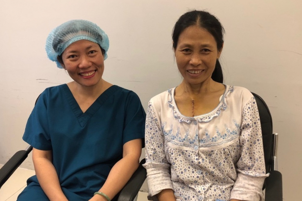  Tháng 4/2018, bà Trần Thị Ngọc Diệp (50 tuổi, TPHCM) không cảm thấy đau và phục hồi nhanh sau ca mổ tim tại Bệnh viện Vinmec Central Park    