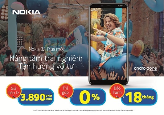 Nokia 3.1 Plus bảo hành sản phẩm tới 18 tháng 0
