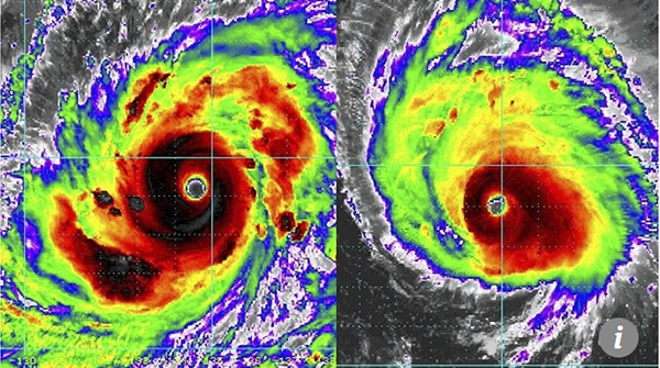   Hình ảnh vệ tinh của cơn bão Mangkhut (Ảnh: Scmp)  