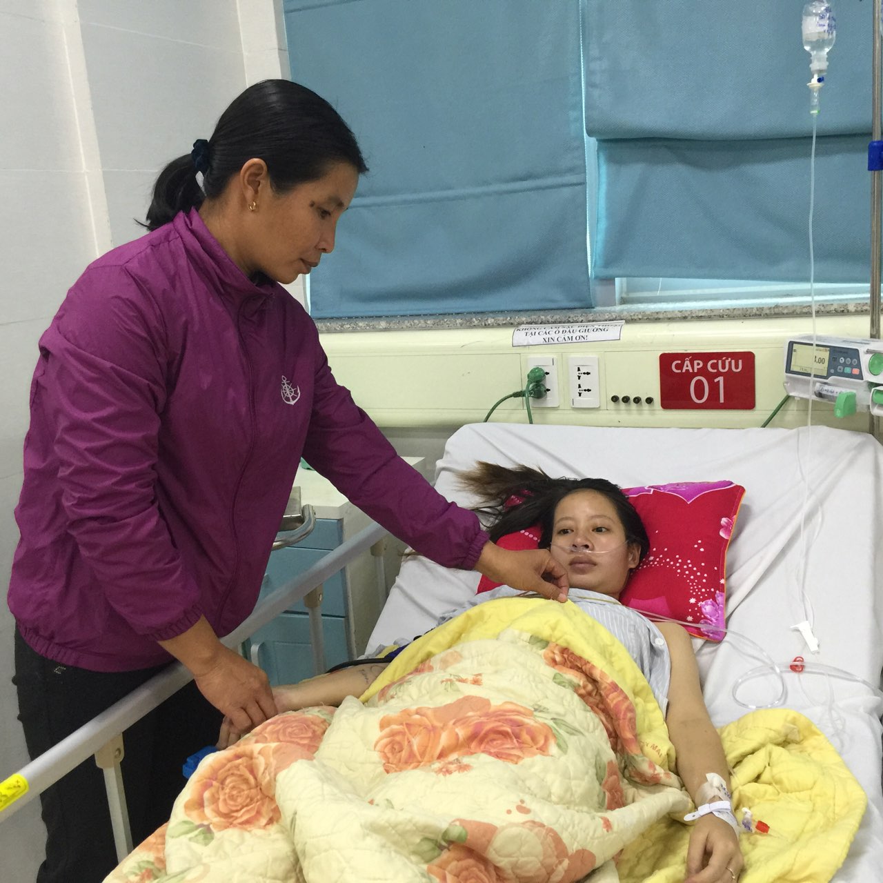Sau 3 tuần tuần điều trị, sức khỏe của sản phụ Lành Thị N. dần ổn định