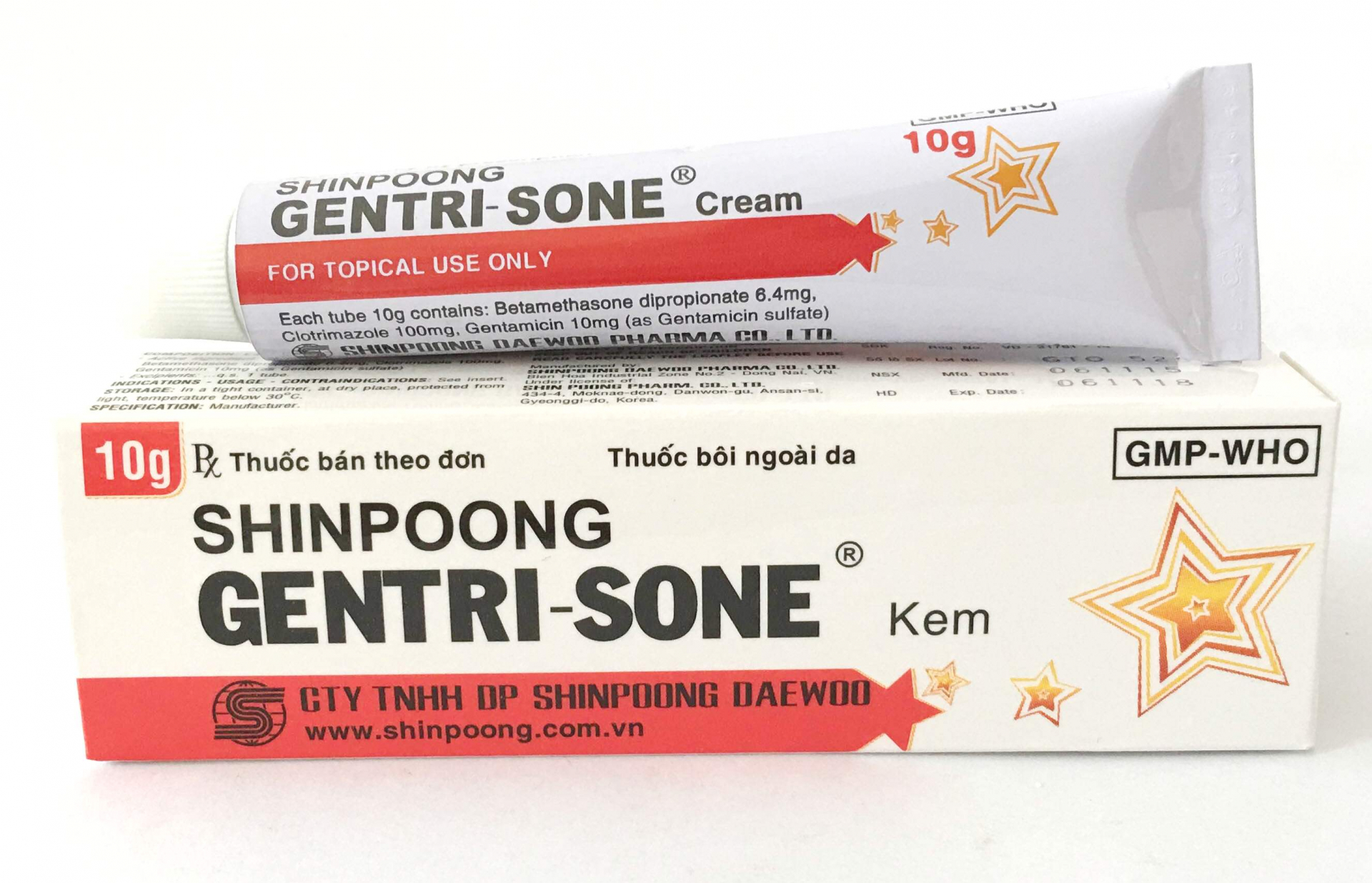 Thuốc kem Shinpoong Gentri-sone đang bày bán được thông báo có nhiều dấu hiệu bị nghi ngờ là thuốc giả