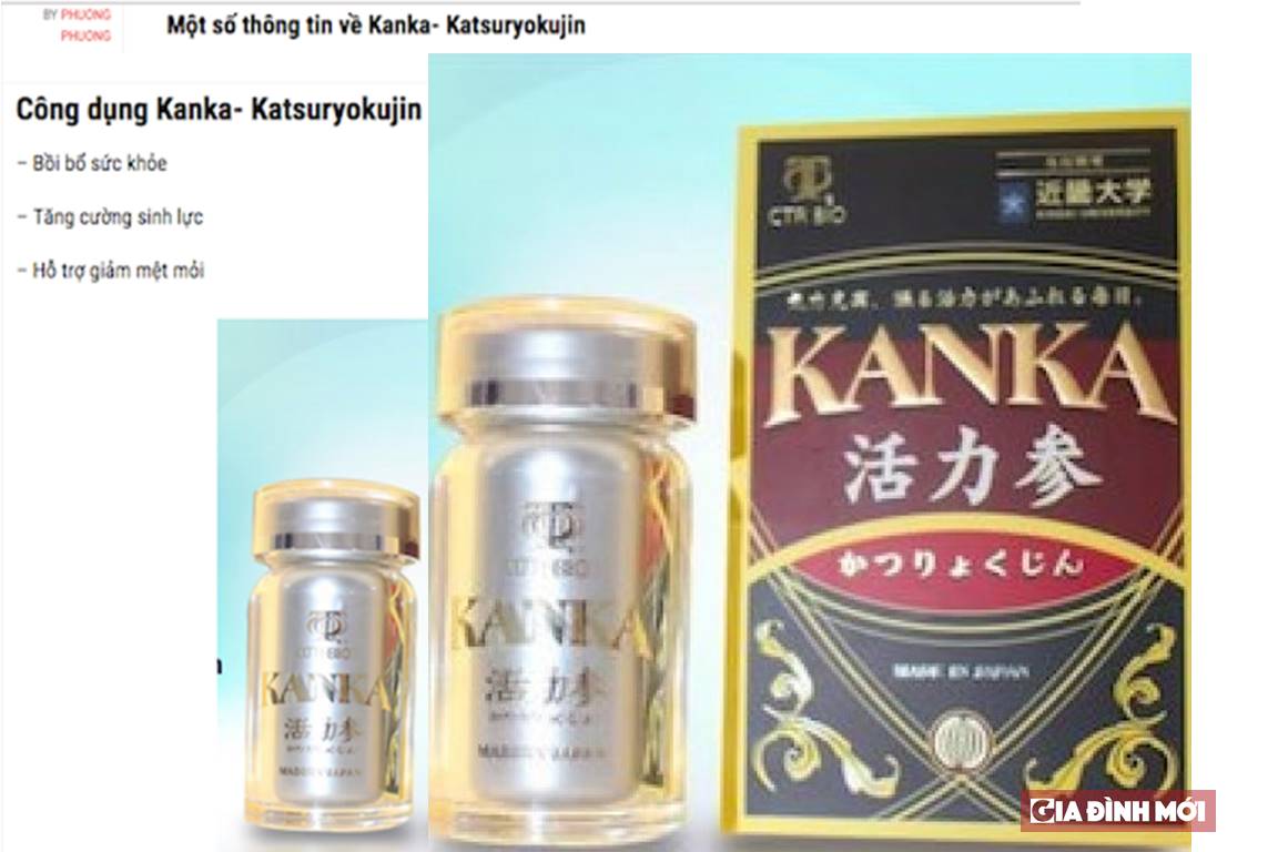 Thông tin quảng thực phẩm bảo vệ sức khỏe Kanka Katasuryokujin do có dấu hiệu vi phạm quy định về quảng cáo trên một số website