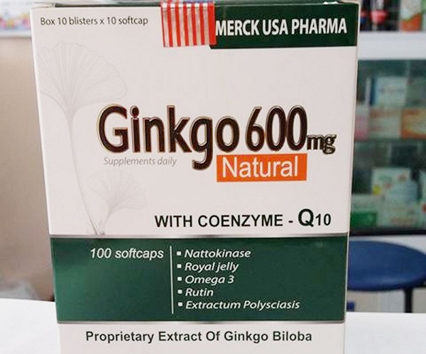   Sản phẩm thực phẩm bảo vệ sức khỏe Ginkgo 600  