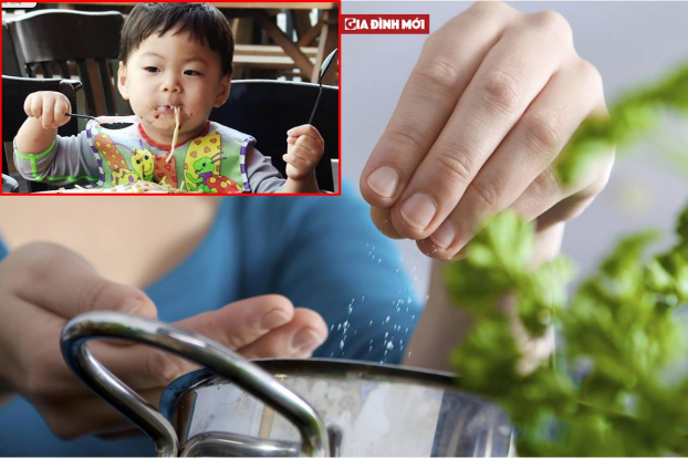   Cho muối vào đồ ăn dặm của trẻ sẽ gây hại cho thận, ảnh hưởng sức khỏe trẻ. Ảnh minh họa  
