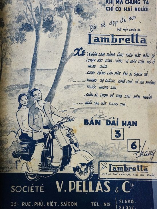 

Đây là mẫu quảng cáo xe Lambrella 'hot' thời bấy giờ, với thông điệp lãng mạn: 'Khi mà chúng ta chỉ có hai người, đời sẽ đẹp đẽ hơn'   