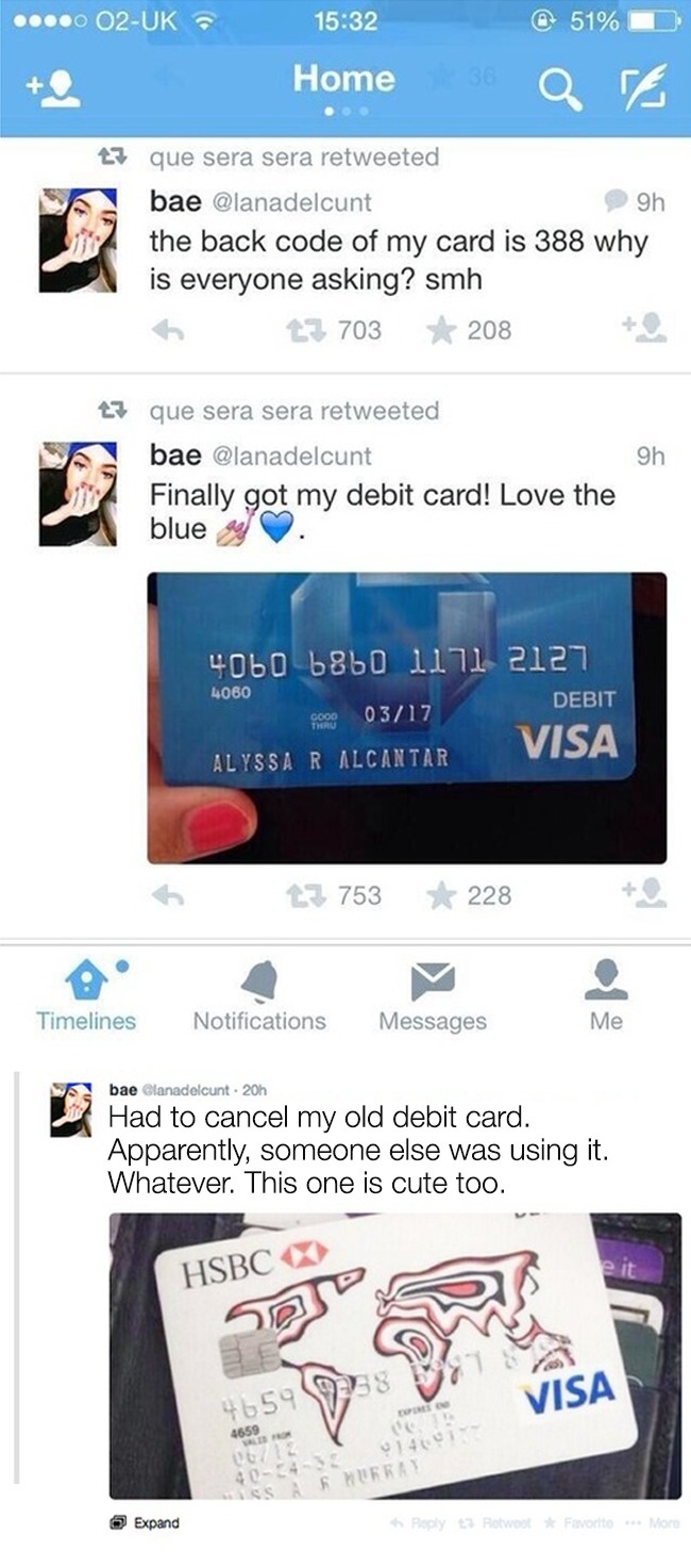 Cô nàng 'ngây thơ' đăng hết mã thẻ lên mạng rồi lại thắc mắc vì sao mất tiền