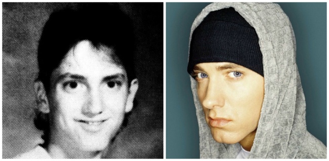 Nhìn hình ảnh cũ, khó ai có thể nhận ra đó chính là Eminem - rapper kiêm nhà sản xuất âm nhạc nổi tiếng thế giới